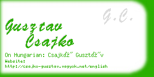 gusztav csajko business card